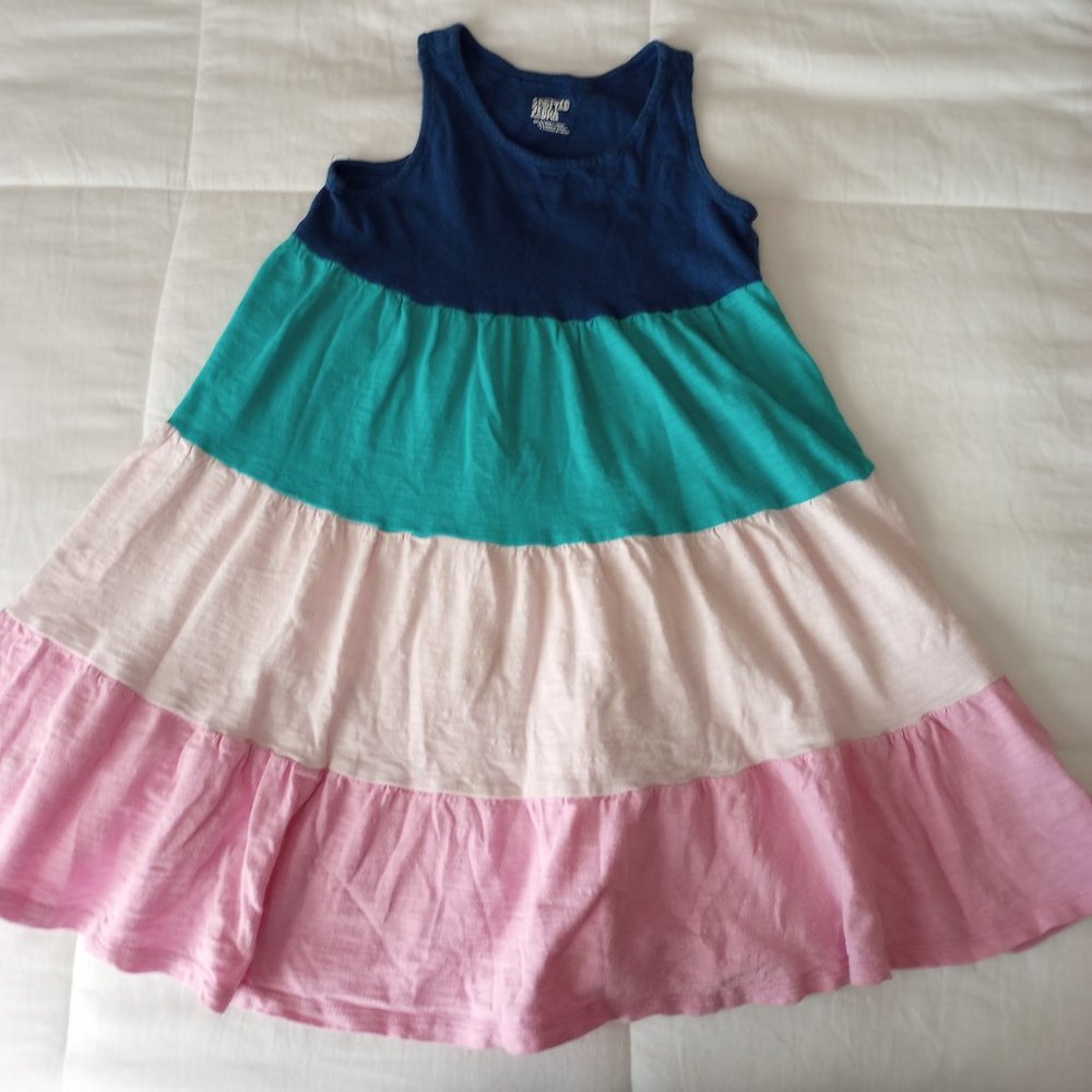 Girls sleeveless multi colored summer dress